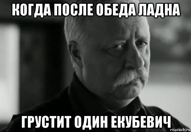 когда после обеда ладна грустит один екубевич, Мем Не расстраивай Леонида Аркадьевича