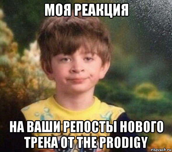 моя реакция на ваши репосты нового трека от the prodigy, Мем Недовольный пацан