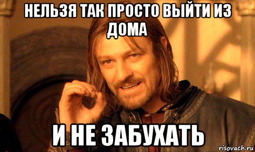 нельзя так просто выйти из дома и не забухать, Мем Нельзя просто так взять и (Боромир мем)