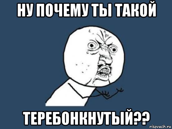 ну почему ты такой теребонкнутый??, Мем Ну почему