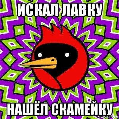 искал лавку нашёл скамейку, Мем Омская птица