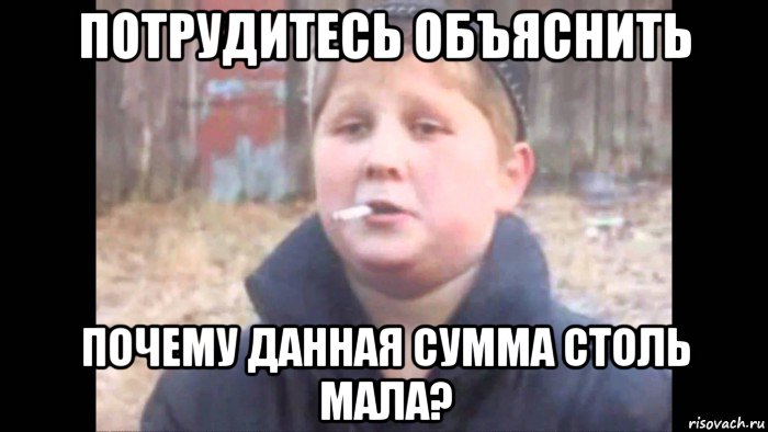потрудитесь объяснить почему данная сумма столь мала?