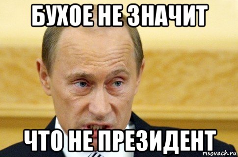 бухое не значит что не президент, Мем путин