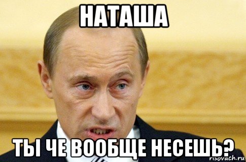 наташа ты че вообще несешь?, Мем путин