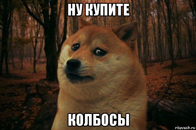 ну купите колбосы, Мем SAD DOGE