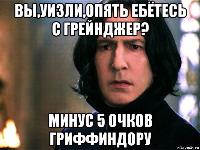 вы,уизли,опять ебётесь с грейнджер? минус 5 очков гриффиндору, Мем Северус Снейп