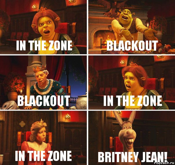 In The Zone Blackout Blackout In the Zone In The Zone Britney Jean!, Комикс  Шрек Фиона Гарольд Осел