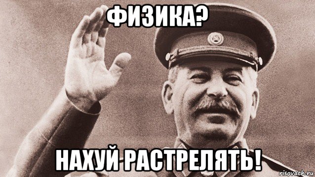 физика? нахуй растрелять!, Мем Сталин