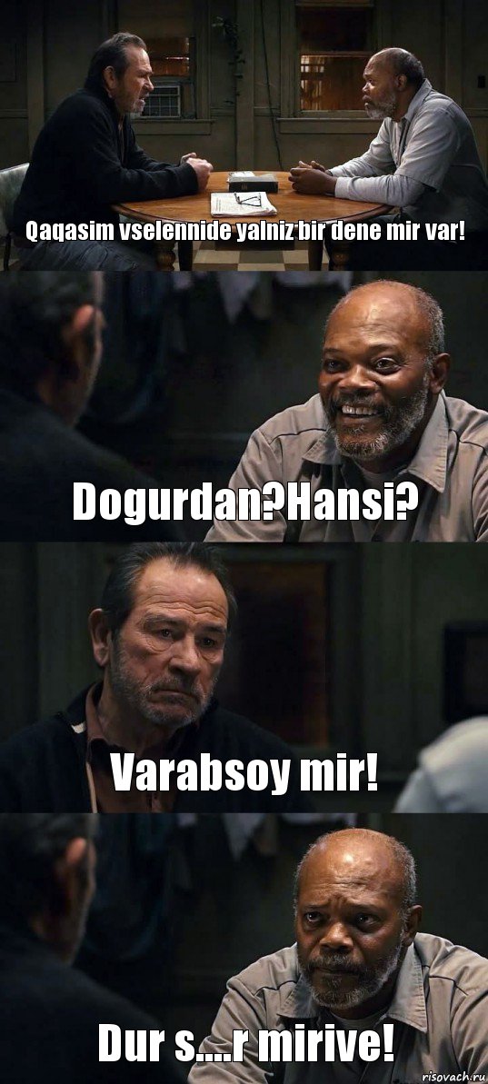 Qaqasim vselennide yalniz bir dene mir var! Dogurdan?Hansi? Varabsoy mir! Dur s....r mirive!, Комикс The Sunset Limited