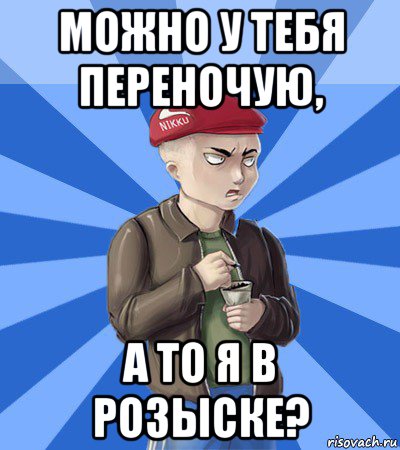 можно у тебя переночую, а то я в розыске?