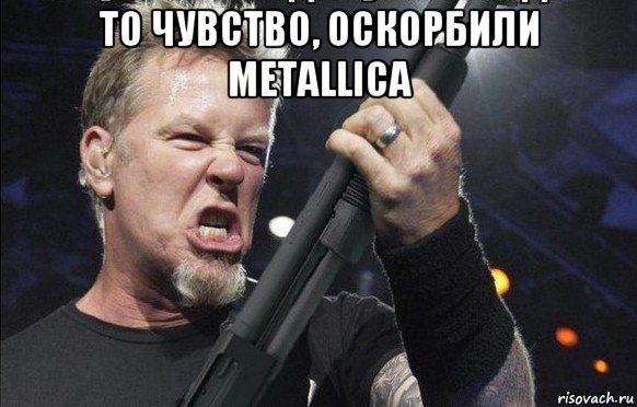 то чувство, оскорбили metallica , Мем То чувство когда