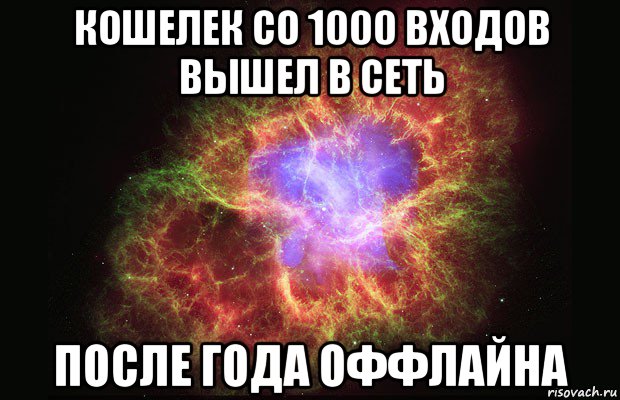 кошелек со 1000 входов вышел в сеть после года оффлайна, Мем Туманность