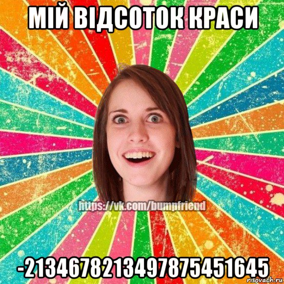 мій відсоток краси -2134678213497875451645, Мем Йобнута Подруга ЙоП