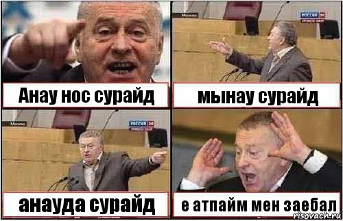 Анау нос сурайд мынау сурайд анауда сурайд е атпайм мен заебал, Комикс жиреновский