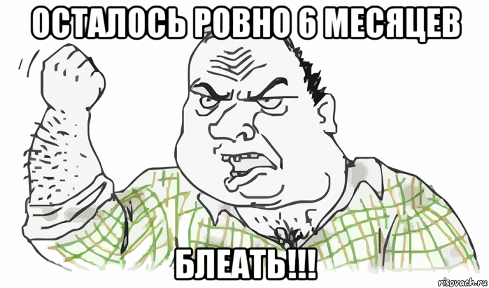 осталось ровно 6 месяцев блеать!!!, Мем Будь мужиком