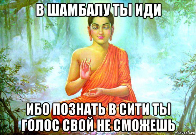 в шамбалу ты иди ибо познать в сити ты голос свой не сможешь