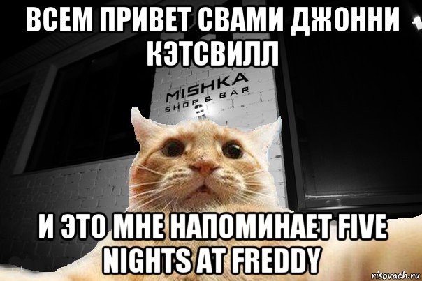 всем привет свами джонни кэтсвилл и это мне напоминает five nights at freddy