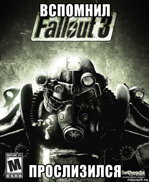 вспомнил прослизился, Мем Обложка Fallout 3