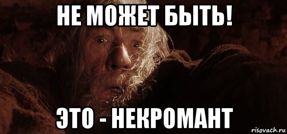 не может быть! это - некромант, Мем Гендальф (Бегите глупцы)