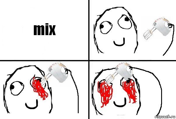 mix, Комикс  глаза миксер