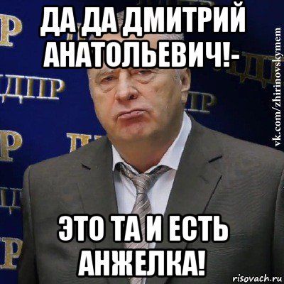 да да дмитрий анатольевич!- это та и есть анжелка!, Мем Хватит это терпеть (Жириновский)