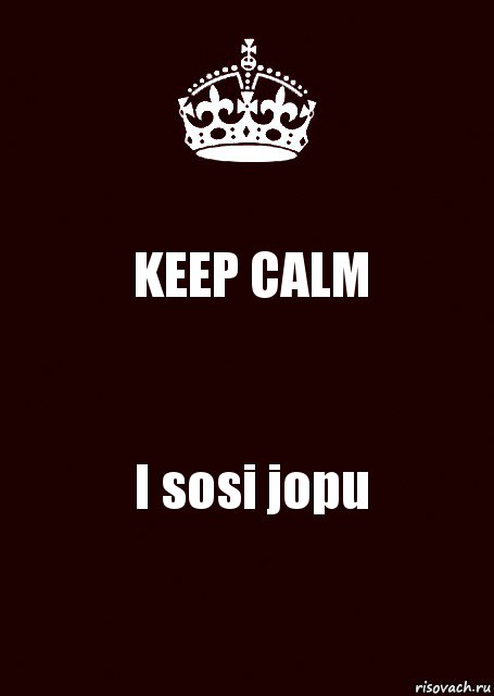 KEEP CALM I sosi jopu, Комикс keep calm