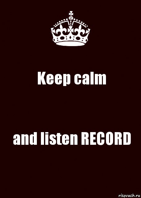 Keep calm and listen RECORD, Комикс keep calm