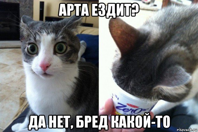 арта ездит? да нет, бред какой-то