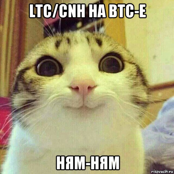 ltc/cnh на btc-e ням-ням, Мем       Котяка-улыбака