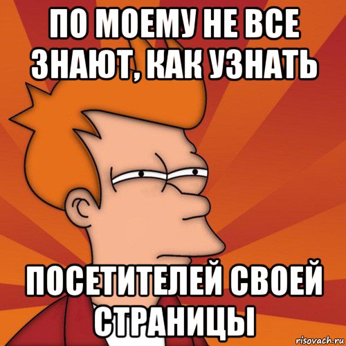по моему не все знают, как узнать посетителей своей страницы, Мем Мне кажется или (Фрай Футурама)