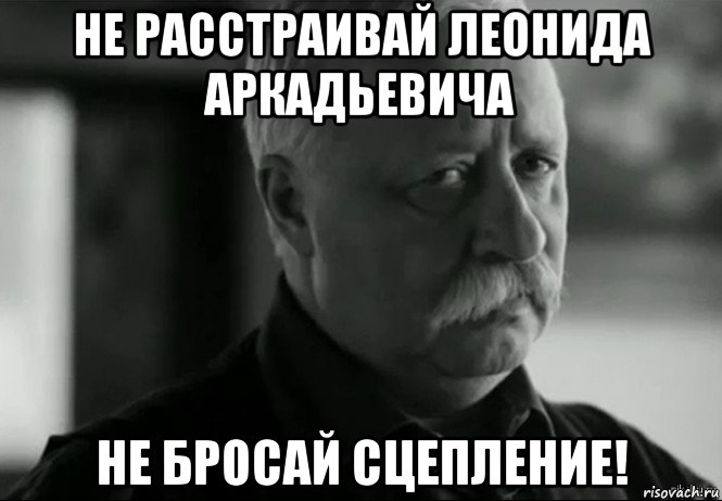 не расстраивай леонида аркадьевича не бросай сцепление!, Мем Не расстраивай Леонида Аркадьевича