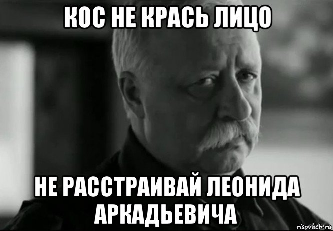 кос не крась лицо не расстраивай леонида аркадьевича, Мем Не расстраивай Леонида Аркадьевича