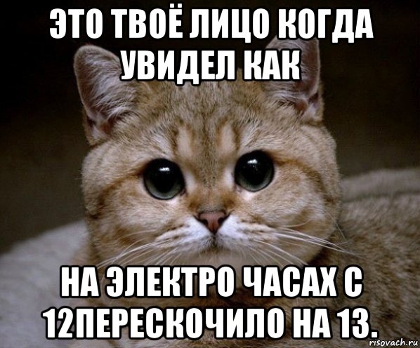 это твоё лицо когда увидел как на электро часах с 12перескочило на 13., Мем Пидрила Ебаная