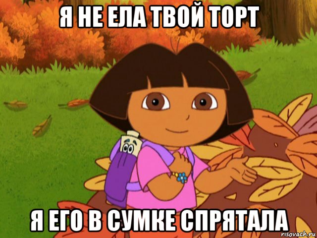 я не ела твой торт я его в сумке спрятала