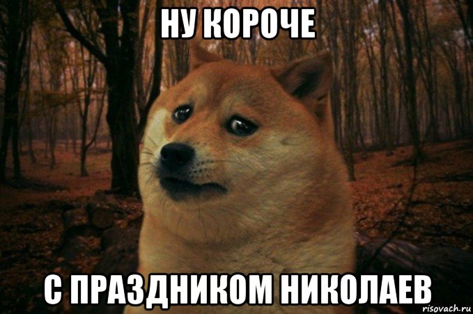 ну короче с праздником николаев, Мем SAD DOGE