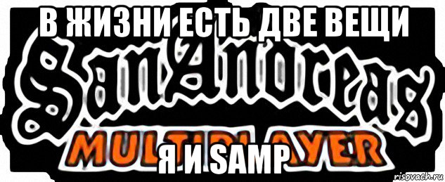 в жизни есть две вещи я и samp