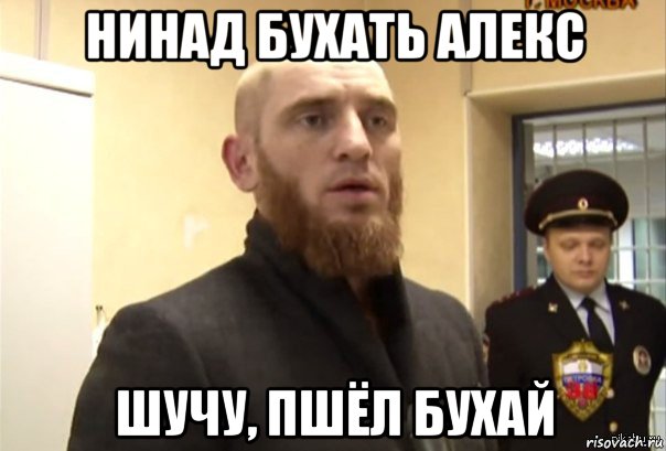 нинад бухать алекс шучу, пшёл бухай, Мем Шучу