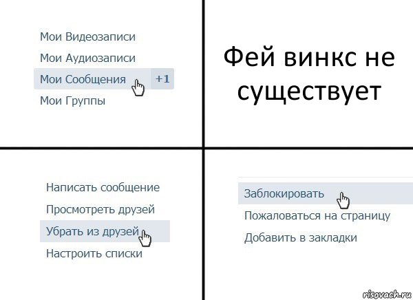 Фей винкс не существует, Комикс  Удалить из друзей