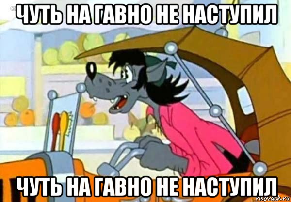 чуть на гавно не наступил чуть на гавно не наступил, Мем Волк