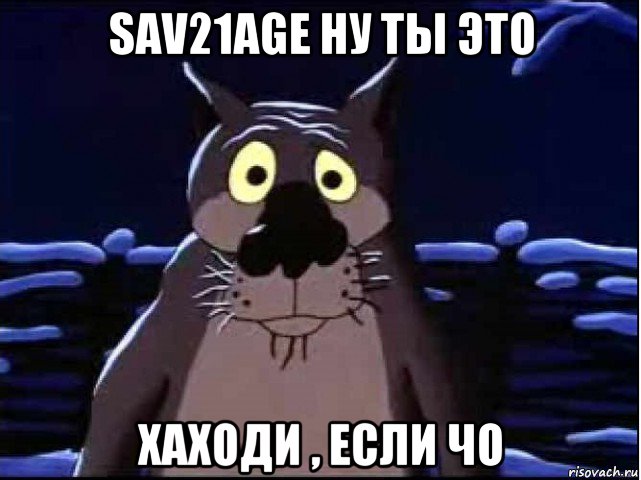 sav21age ну ты это хаходи , если чо, Мем волк