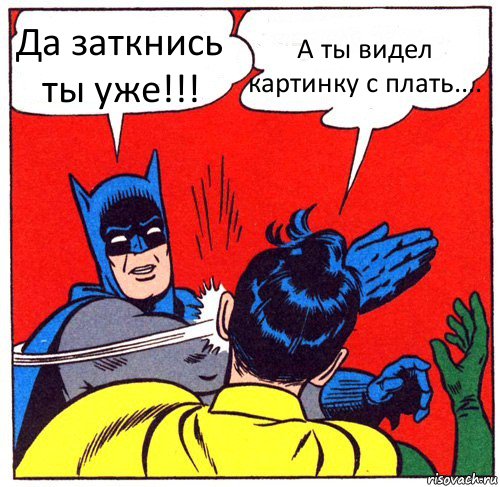 Да заткнись ты уже!!! А ты видел картинку с плать....