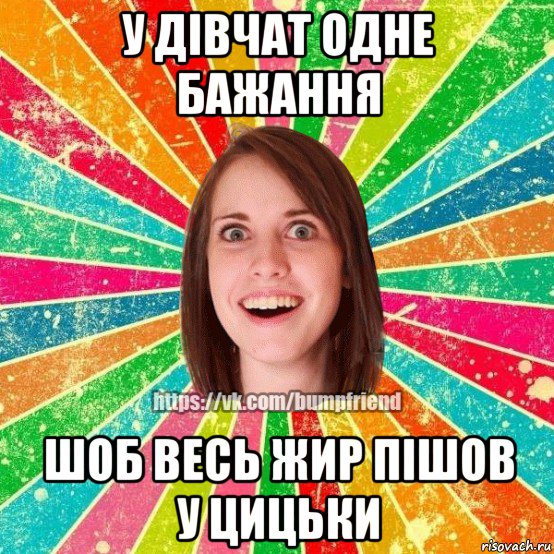 у дівчат одне бажання шоб весь жир пішов у цицьки, Мем Йобнута Подруга ЙоП