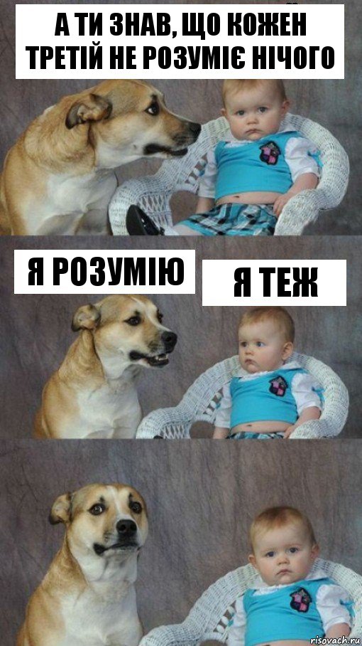 а ти знав, що кожен третій не розуміє нічого я розумію я теж, Комикс Третий