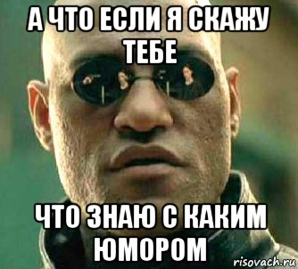 а что если я скажу тебе что знаю с каким юмором, Мем  а что если я скажу тебе