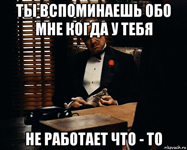 ты вспоминаешь обо мне когда у тебя не работает что - то, Мем Дон Вито Корлеоне