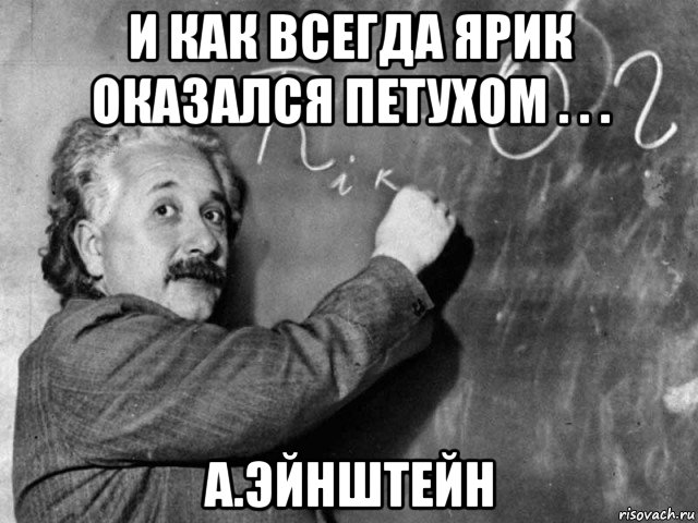 и как всегда ярик оказался петухом . . . а.эйнштейн, Мем Эйнштейн