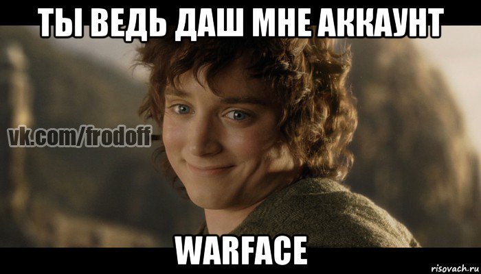 ты ведь даш мне аккаунт warface, Мем  Фродо