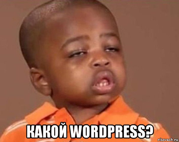  какой wordpress?, Мем  Какой пацан (негритенок)