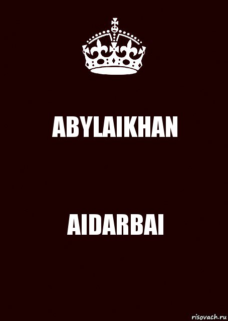 ABYLAIKHAN AIDARBAI, Комикс keep calm