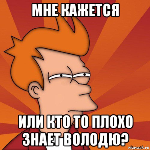 мне кажется или кто то плохо знает володю?, Мем Мне кажется или (Фрай Футурама)